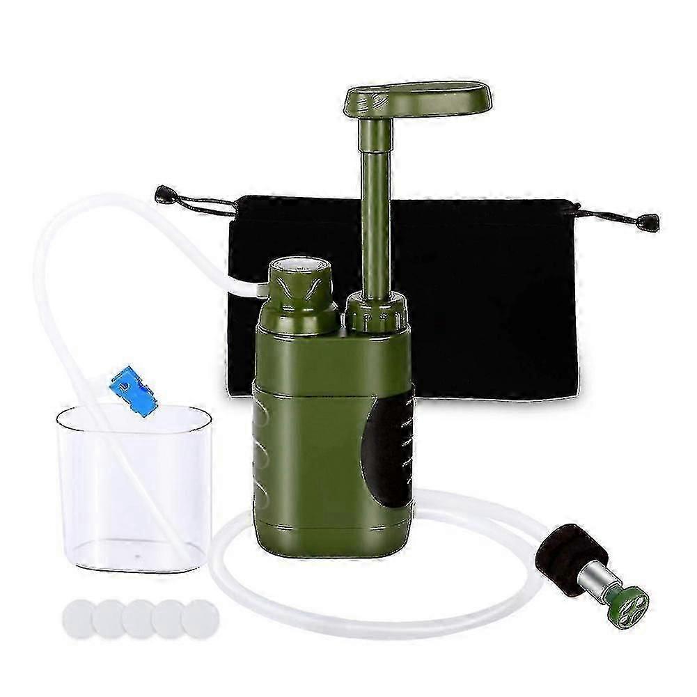 Outdoor Water Purifier Pump Survival Water Filter Camping Travel Portable Emergency Hand Pump Filter Water