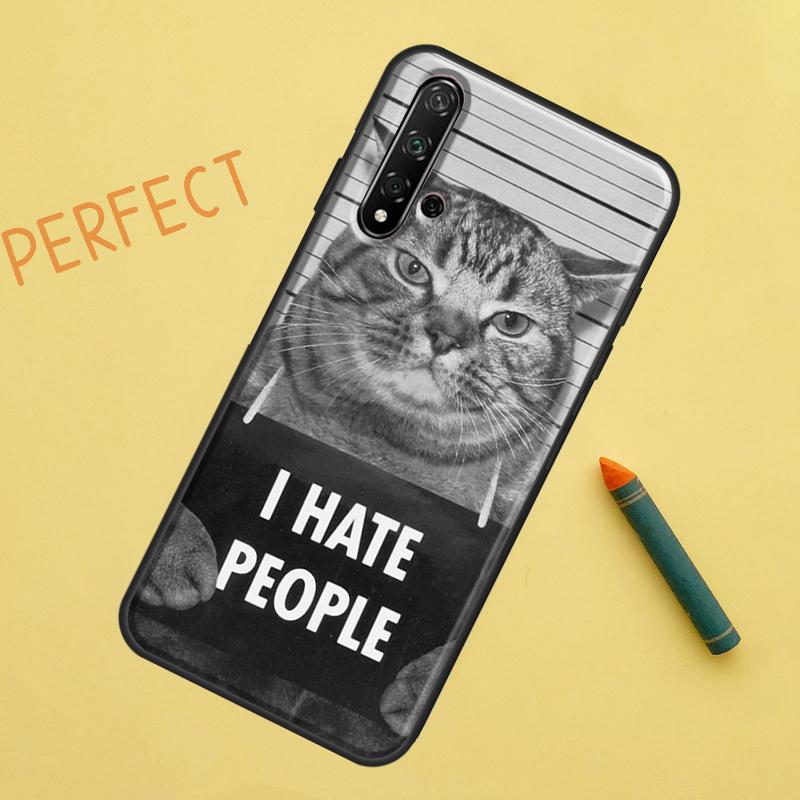 Funny Cat Art For Huawei Nova 10 9 SE 11 Pro 12i 11i 8i Y60 Y70 Y90 Y61 Y91 Y72 Y73 P20 P40 P30 Lite Case