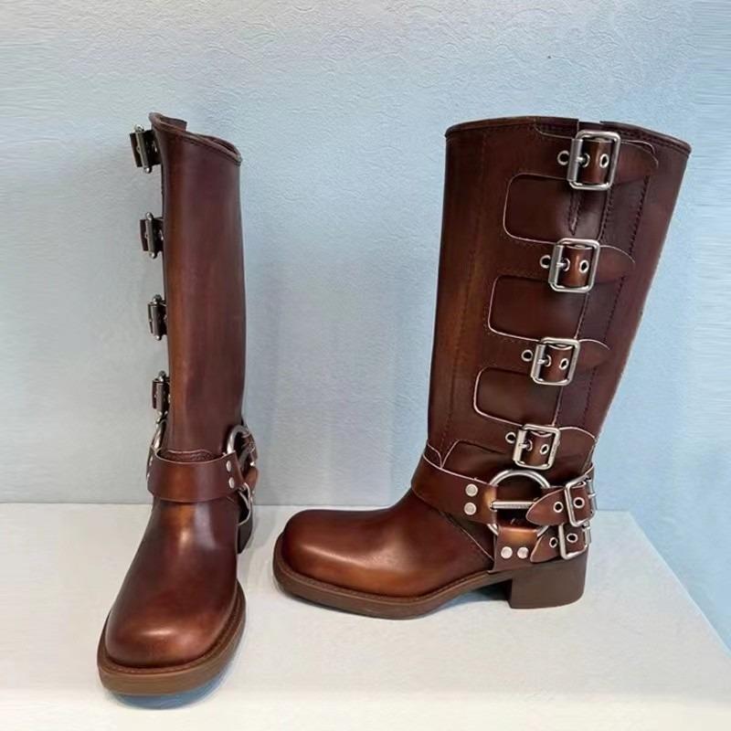 Mote mellomstøvler for kvinner Utendørs antisklistøvler Glidelås Vanntette skinnstøvler Nye vinterstøvler for kvinner Botas Mujer