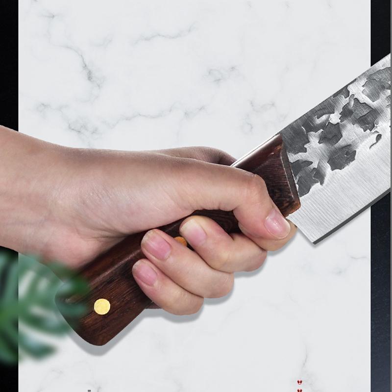 8 inch Forging Boning Knife Chinese Full Tang Handle Knife Handmade Steel Kitchen Chef Slaughter Knives Slicing Utility Nakiri Cleaver