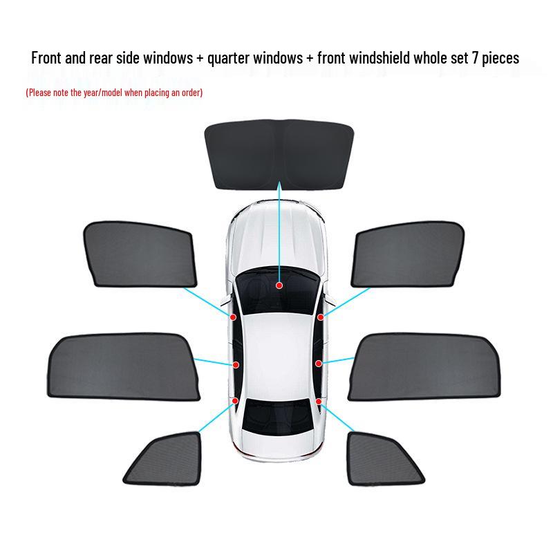 Magnetic Sunshade Screen for Chery Tiggo 8 - Heat Insulating Car Curtains