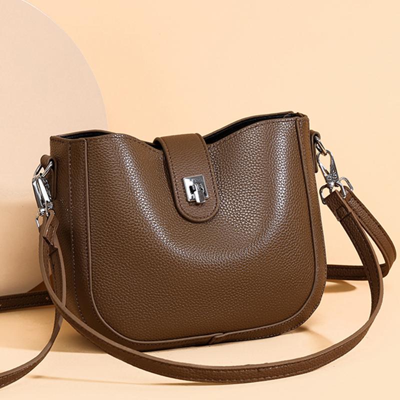 Women‘s Cowhide Genuine Leather Shoulder Bag Ladies Soft Natural Cow Leather Handbag Female Fashion Luxury Design Crossbody Bags