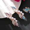 New Jewelry Crystal Tiara Hair Clip  Flower Barrettes  Rhinestone Pearl Headband Cute Hairpin