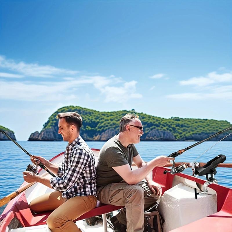 360° Nastavitelný držák rybářského prutu s velkým otvorem svorky, multifunkční držák prutu na loď, montáž na zábradlí pro jachty, kajaky