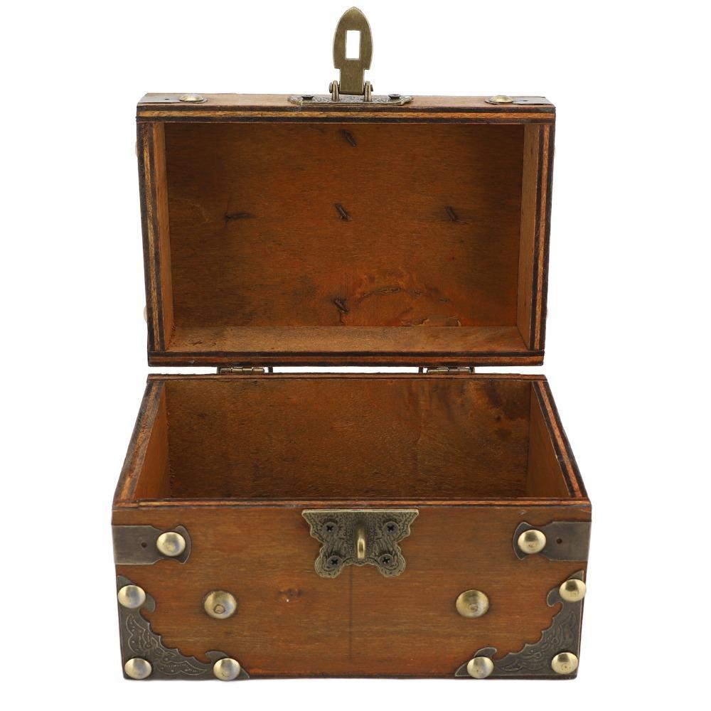 2pcs Combination Lock Vintage Storage Box Wooden Keepsake Storage Box  Home Decor