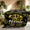 Custom Name Personalized Borussia Dortmund Print Blanket, Home Decor, Bedroom, Sofa, Camping, Couch, Gifts for Birthday Christmas