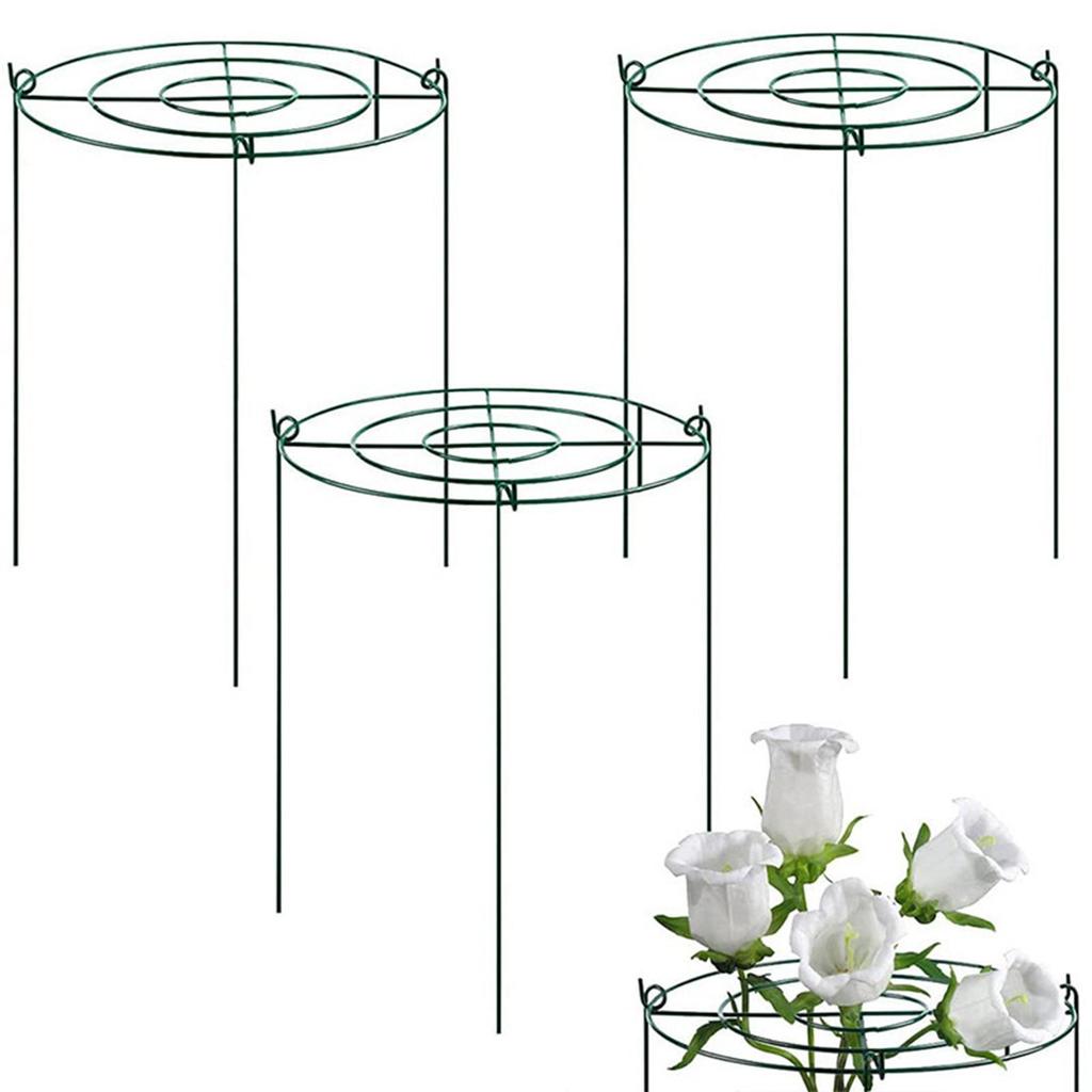 3 Pieces Peony Cages and Supports Peony Support Frame Plant Support Stakes Supports Hoops for Tomato Flopping Flowers Vegetables