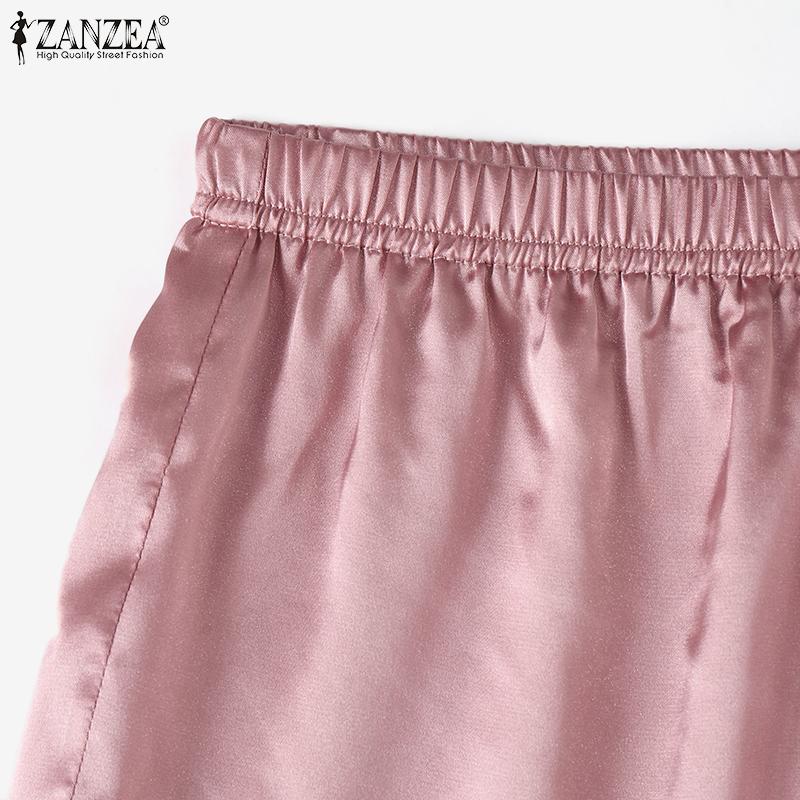 ZANZEA Damskie letnie luźne koronkowe spodenki nocne