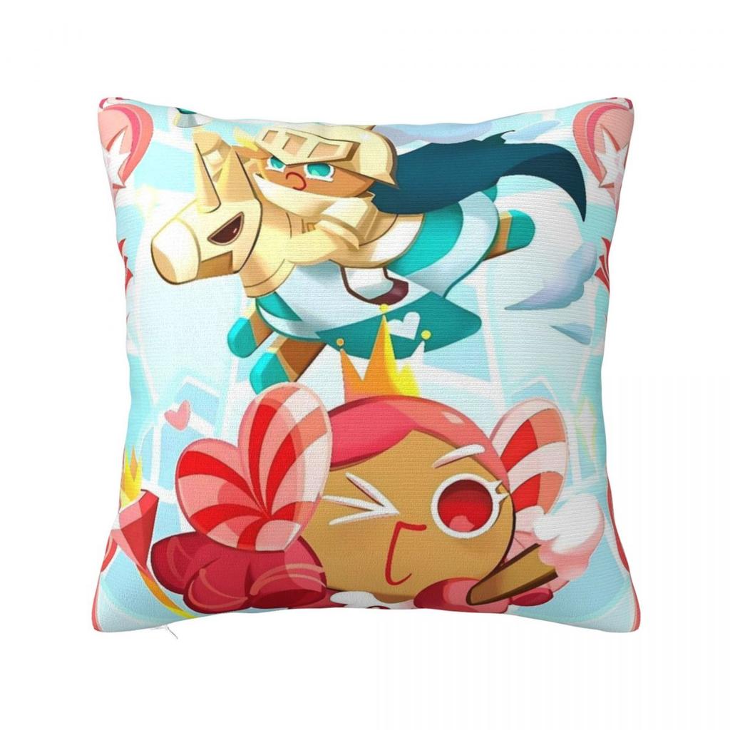 Cookie Run Kingdom Game Shadow Milk Pillow Cover Polyester Pillow Case Cushion Cover Pattern Pillowcases For Living Room Chair