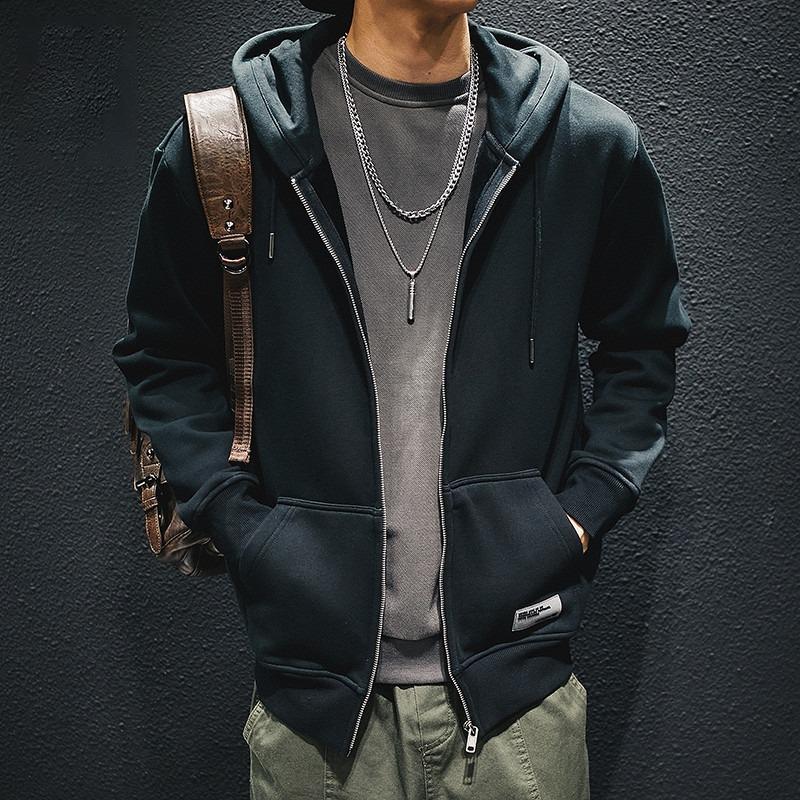 

Мужская толстовка на молнии с флисовой подкладкой - Толстая зимняя толстовка большого размера XXXL