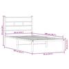 VidaXL Cadre de lit en métal sans matelas chêne fumé 90x200 cm 4017046
