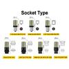 2pcs Car LED 1156 BA15S P21W BAU15S PY21W 1157 BAY15D 7443 LED Bulbs 144SMD CanBus Lamp Reverse Turn Signal Light Bulbs 7