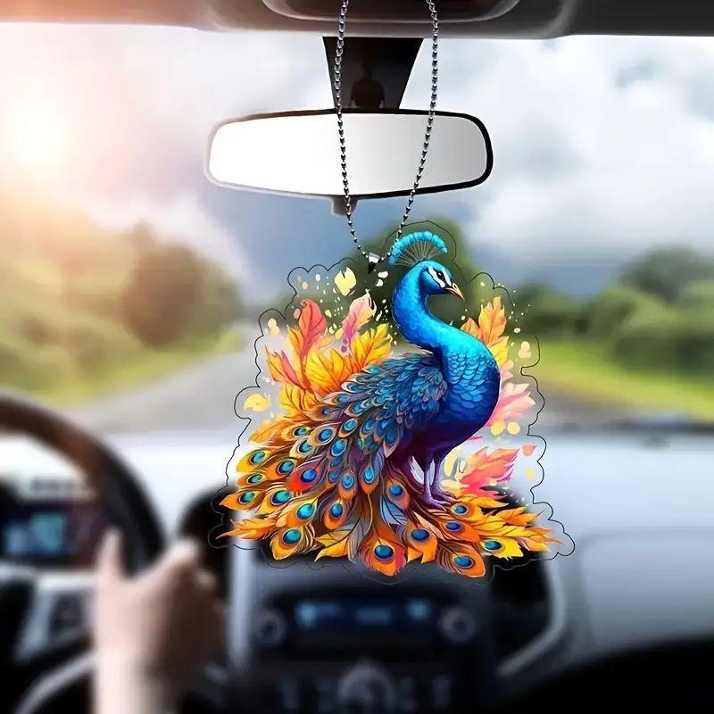 Acrylic Fun 2d Decorative Pendant For Car Rearview Mirror Charming Interior Accessory