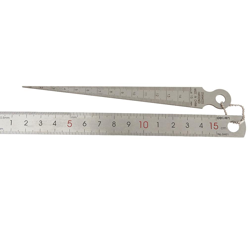 Depth Ruler Ruler Taper Feeler Gauge Gage Stainless steel 1-150mm Silver