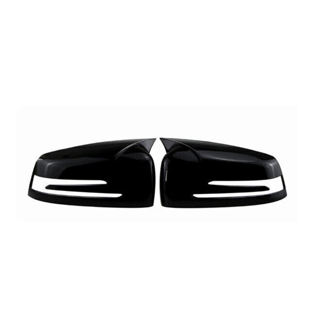 For Mercedes Benz W204 W176 W212 Horn Mirror Cover Caps Accessories Glossy Black