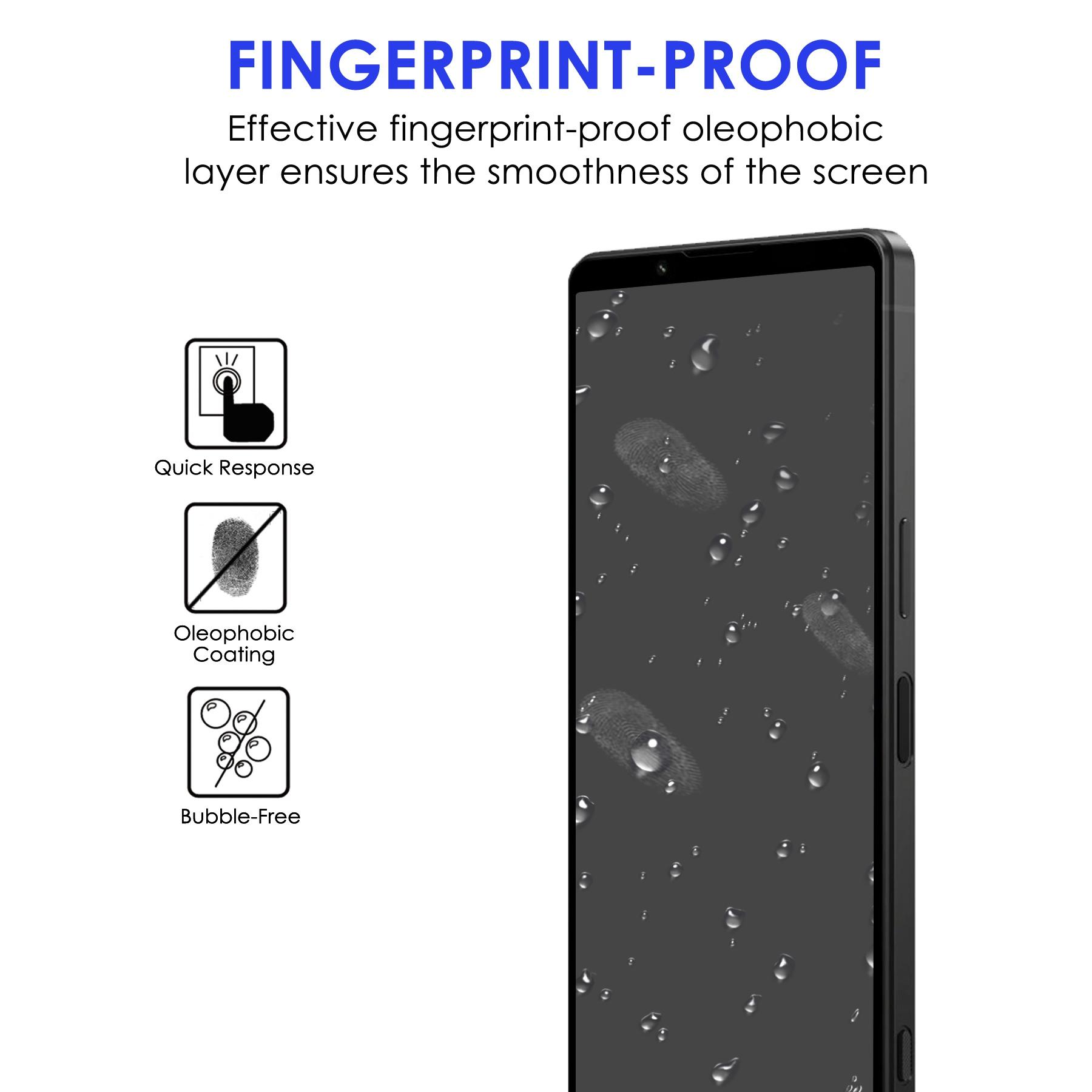 

For Sony Xperia 1 IV AGC Tempered Glass Film Anti-explosion Black Edge Full Glue Full Screen Protector Type A