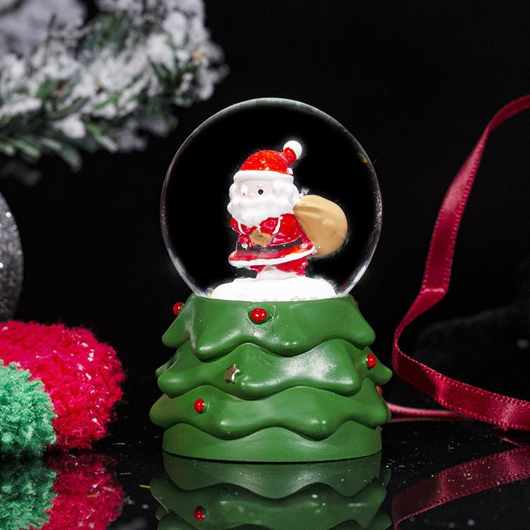 

Santa Luminous Claus Trumpet Crystal Ball Christmas Eve Night Light Cell Button StyleD