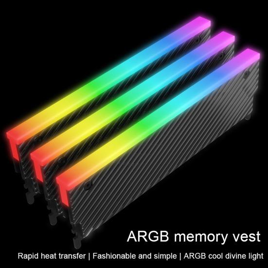 5V 3PIN ARGB RAM Heatsink Cooler Aura Sync Aluminum Alloy DDR2 DDR3 DDR4 DDR5 Desktop Memory Module Radiator PC Accessories