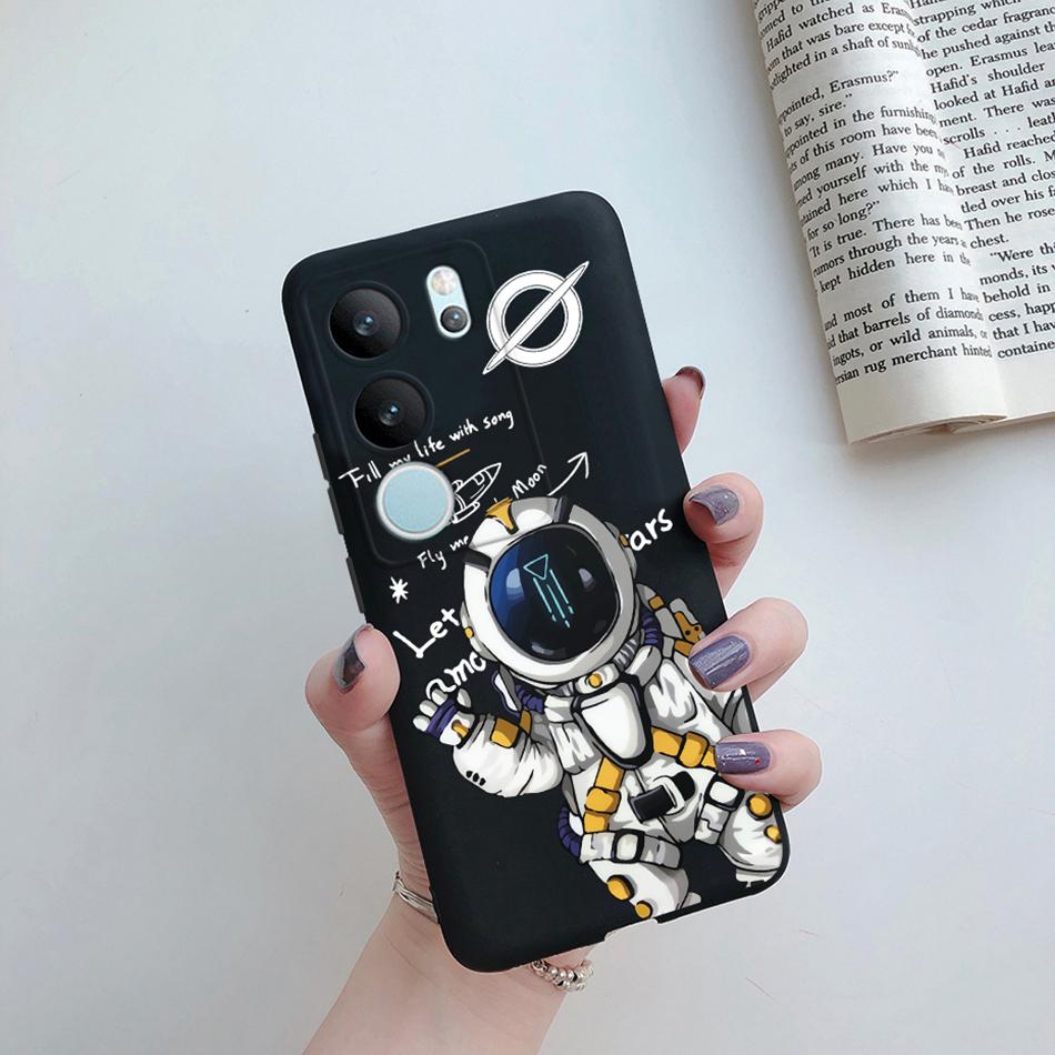 For Vivo V29 5G Global Version Phone Case Couple Cute Cartoon Flower Back Shell Etui For Vivo V29 V 29 V2250 Soft Silicone Cover