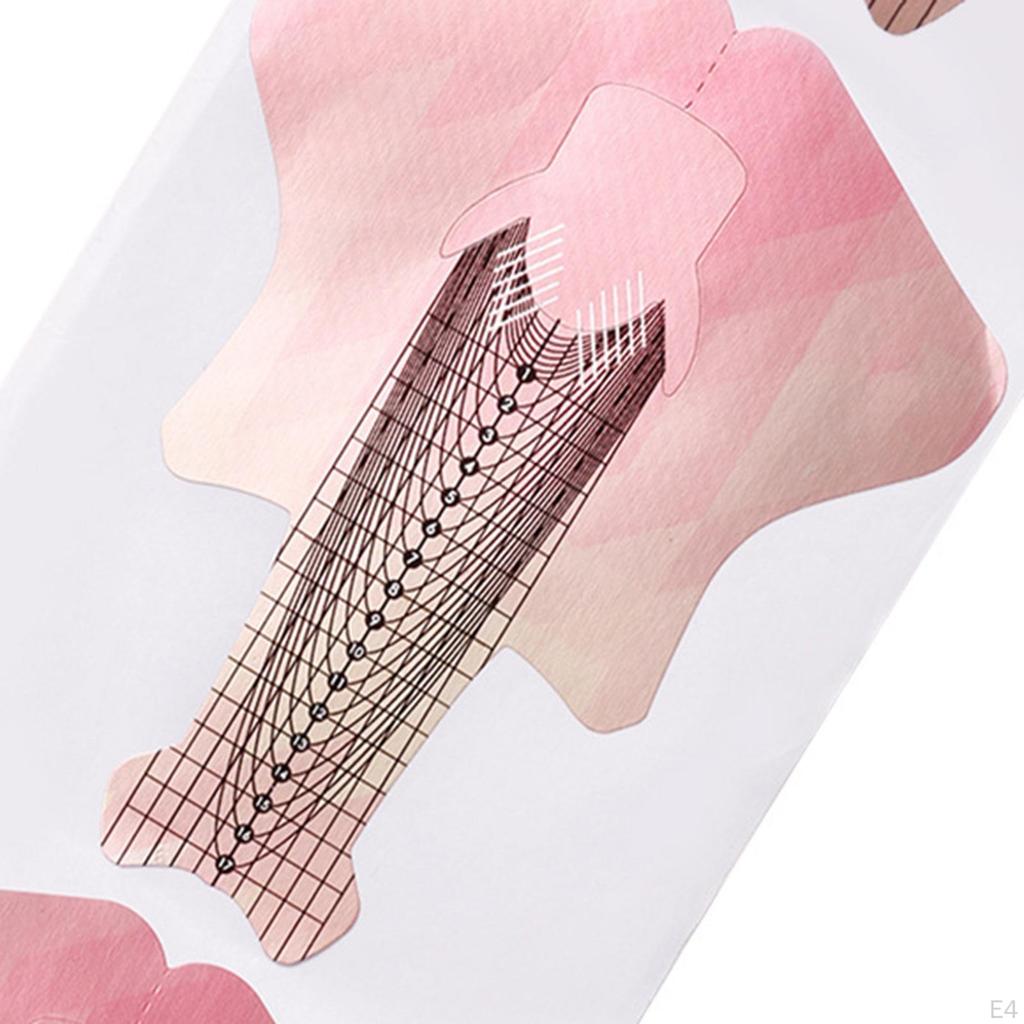 Professional Nail Forms Manicure Design Guidance Smooth Strong for Home Use