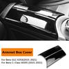 Carbon Fiber Armrest Box Protective Pad For Mercedes-Benz W205 W177 15-25 Central Console Cushion Cover Stickers Car Accessories