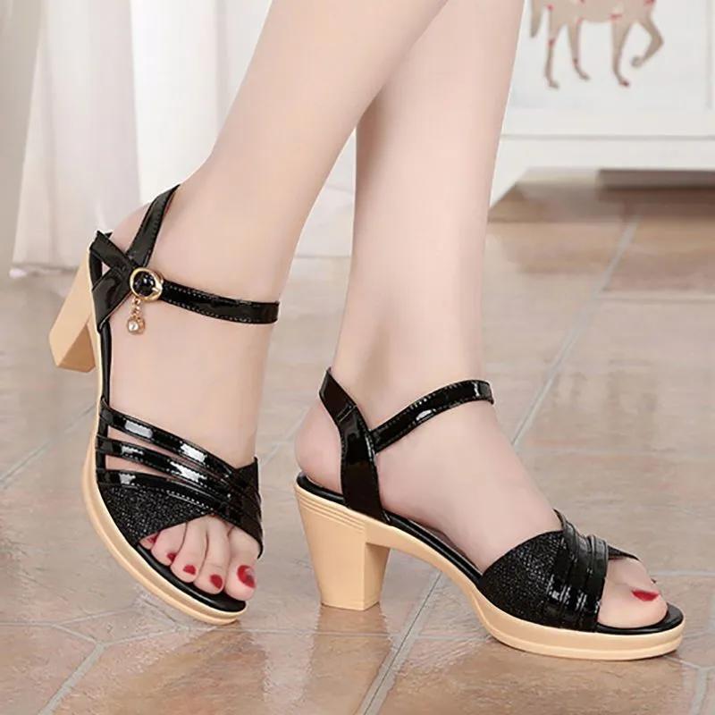 sandalias women classic light weight peep toe silver sexy high quality sandals lady casual golden comfy heel sandal shoes ab553