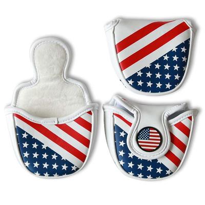 Ausrüstung PU-Leder Golf Schlägerhaube Golfschlägerabdeckung Golf Mallet Putterabdeckung Putter Schlägerhaube