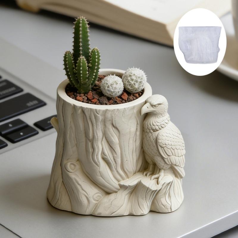 Flower Pot Silicone Mold Concrete Cement Plant Pot Mold Flowerpots Epoxy Resin Mold Makeup Brush Holders Organizers Mold