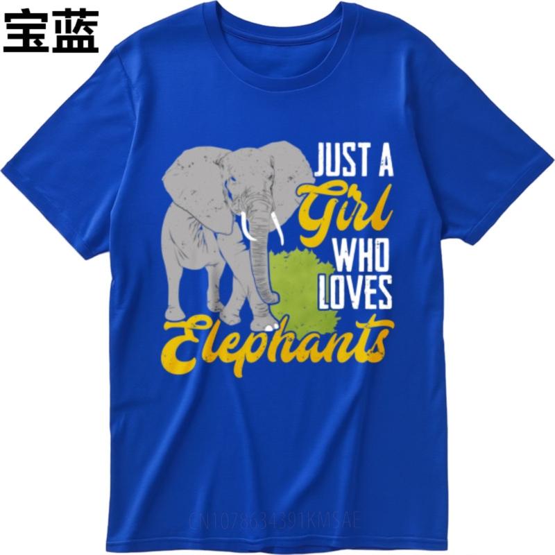 Everyday Tee New Arrived Boys Crew Neck Tshirt Streetwear Just A Girl Who Loves Elephants Stylish For Unisex Tops Breathable Tee