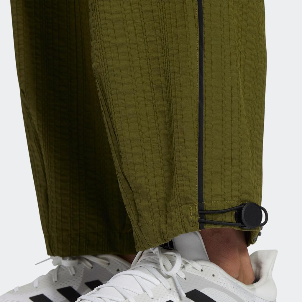 Adidas Adjustable Buckle Belt Knit Joggers Men Bottoms Olive H39258