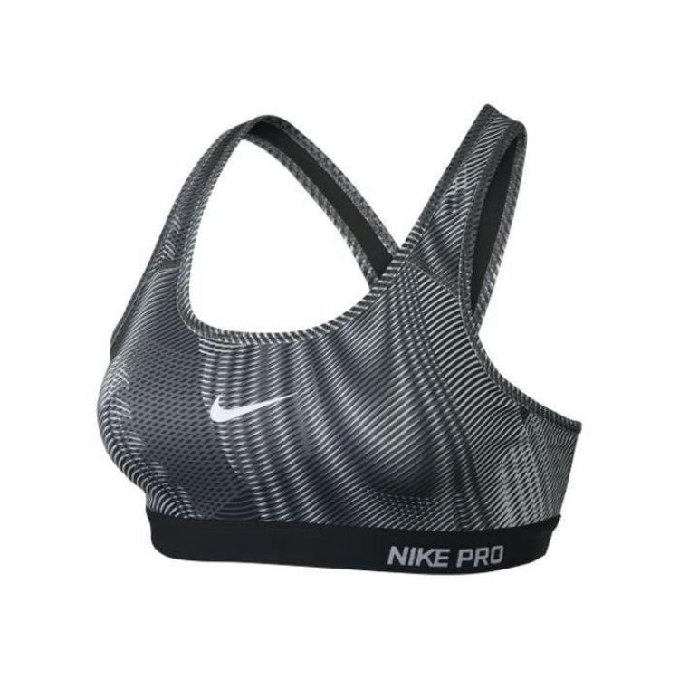 

Nike Pro AS CLSC Pad Frequency Logo Comfortable Soft Sports Bra Women Underwear Gray 806362-010 M