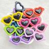 10Pcs Cute Cartoon Heart-Shaped Glasses Flat Back Resin Scrapbooking DIY Jewelry Craft Decoration Accessorie