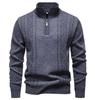 Herren 2025 Herbst/Winter Halb-Reißverschluss Freizeit Pullover Pullover mit Samtstrick