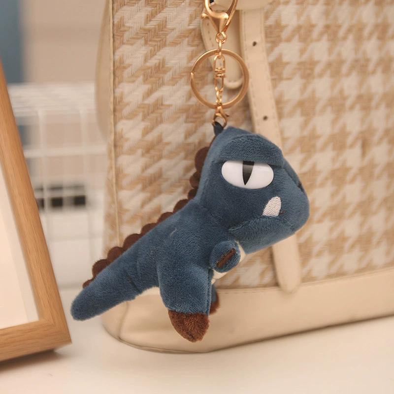 1pcs Cute Cartoon Dinosaur Plush Toy Keychain Backpack Keychain Mini T-Rex Plush Keychain Birthday Wedding Party Kids Toys Gift
