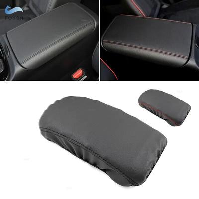 Soft Leather Console Armrest Cover For Hyundai Tucson Nx4  2022 Car Center Control Armrest Box Skin Cover Trim