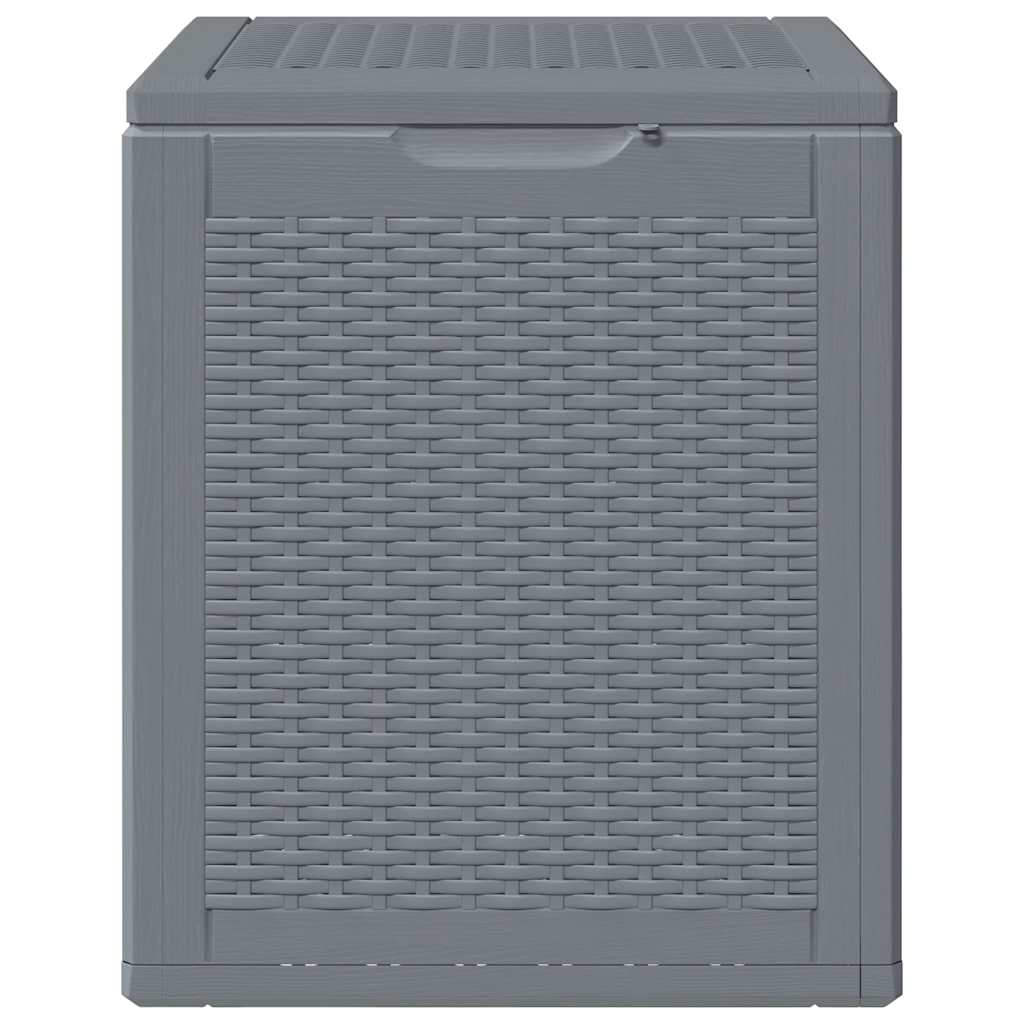 Garten Aufbewahrungsbox Grau PP Rattan-Stil 90 L