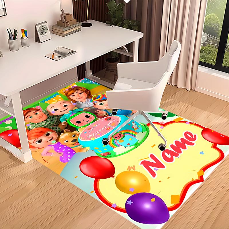 Custom personalization CoComelon - Dance Party Print Area Rug - Soft, Washable Non-Slip Indoor Mat,Living Room,Home&Office Decorative Rug