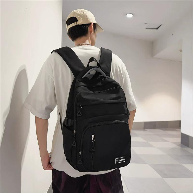 Waterproof Nylon Backpack for Teenage Girls, Large Capacity Student School Bag, Casual Laptop Daypack