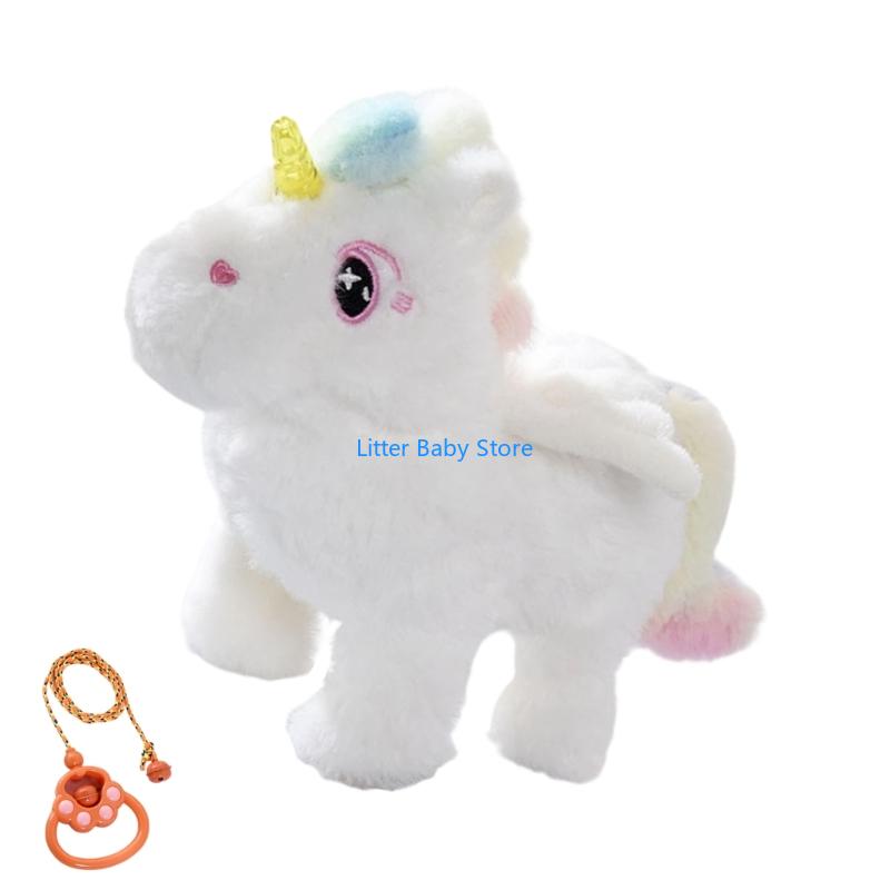 N80C Family Interactive Plush Horse Toy Unicorns Stuffed Animal Walking Singing Electric Plush Toy For Christmas Birthday