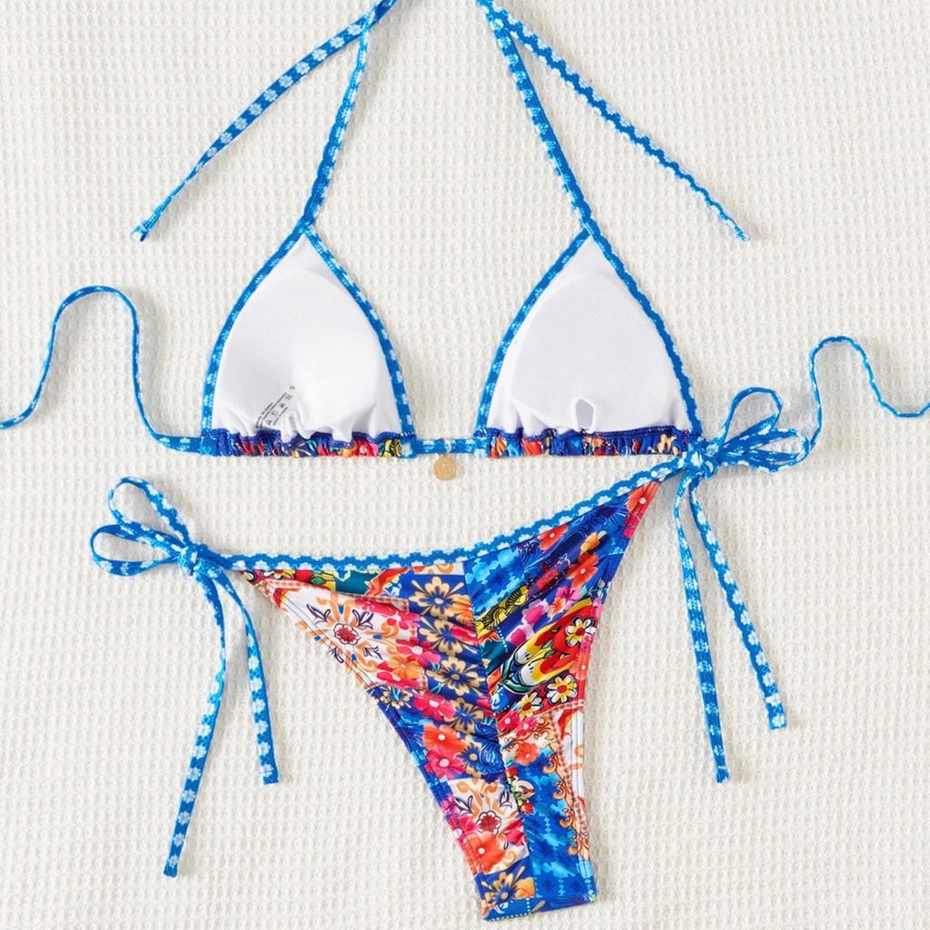 2026 New Style Printed Tie Side Pendant Sexy Bikini Swimsuit Comfortable Stylish For Summer Holiday & Resort