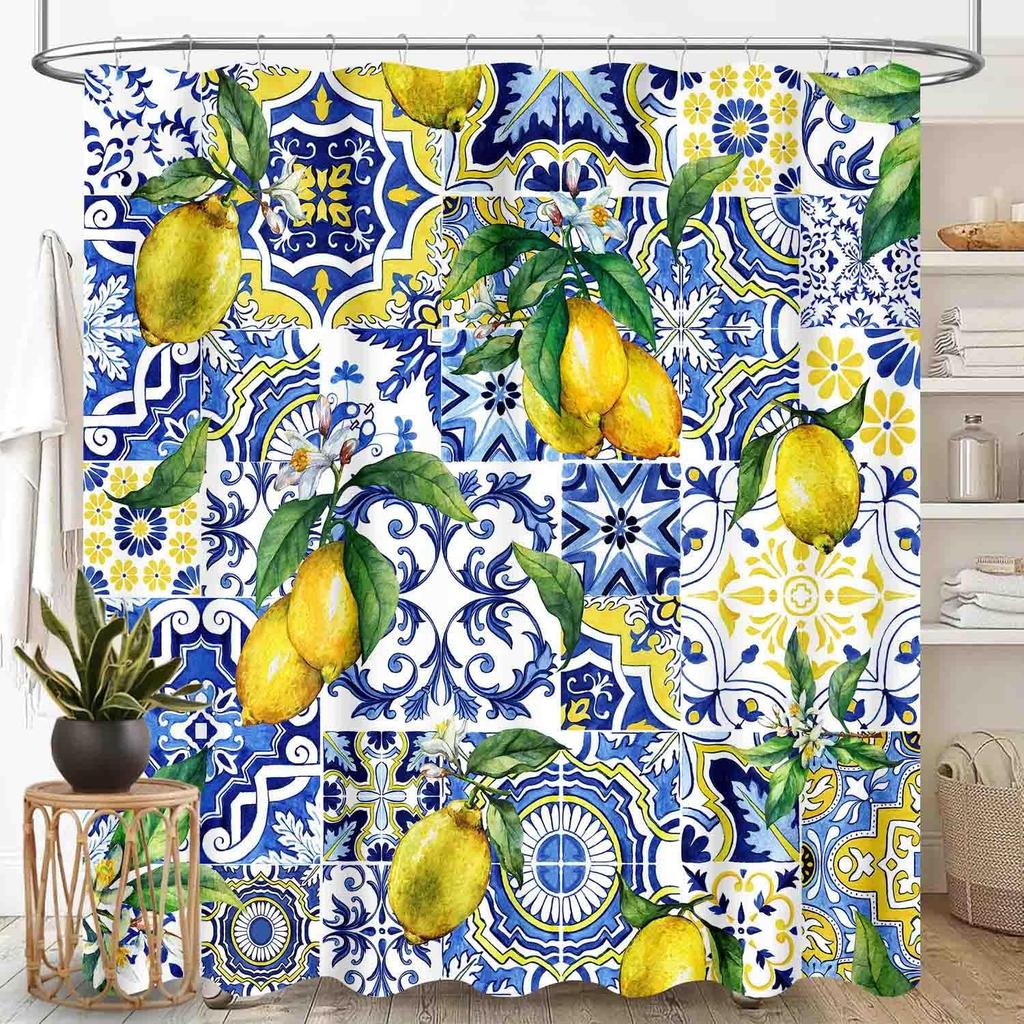 Boho Floral Shower Curtain for Bathroom,Colorful Mandala Tropical Flower Vibrant Ethnic Paisley Print Bohemian Unique Vintage