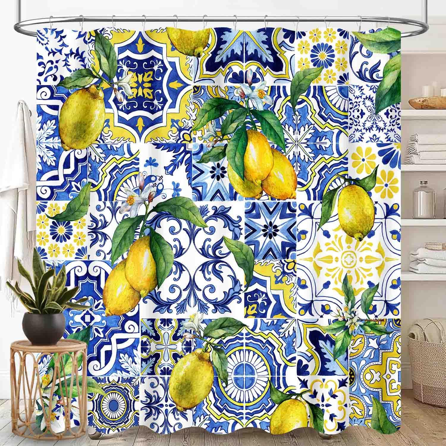 

Boho Floral Shower Curtain For Bathroom,Colorful Mandala Tropical Flower Vibrant Ethnic Paisley Print Bohemian Unique Vintage 90x180CM