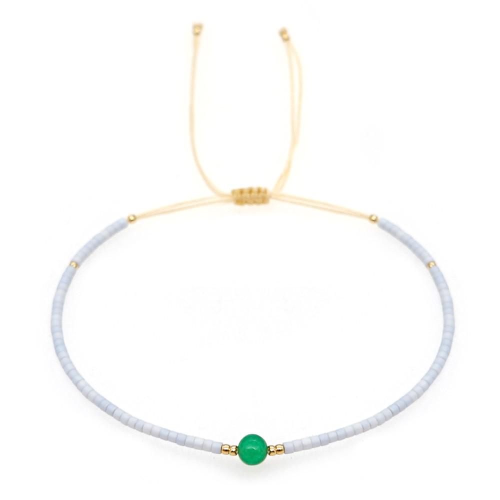 Trendy Deep Blue & Gold Rice Bead Pearl Hand Bracelet: Niche Design Women's Fashion Accessory