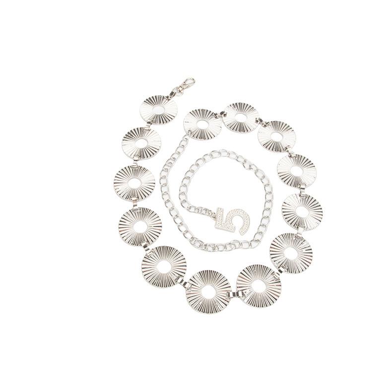 

Металлическая цепочка на талию в виде круга Женская высококлассная декорация с юбкой, джинсами, костюмом Модная универсальная цепочка для тела Женская