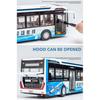1/43 Large Size Electric Tourist Toy Traffic Bus Alloy Passenger Car Model Diecast Metal Toy Business Bus Model Sound Light Kids Gift
