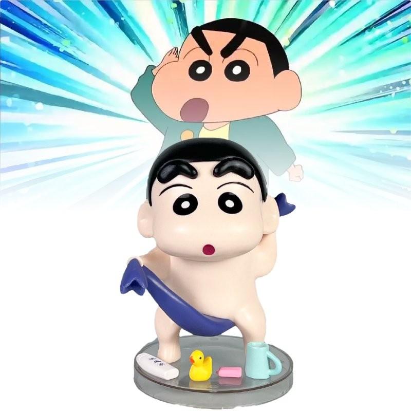 Adorable Crayon Shin-chan Pvc Figure Bathroom Theme Collectible Doll 13cm Height