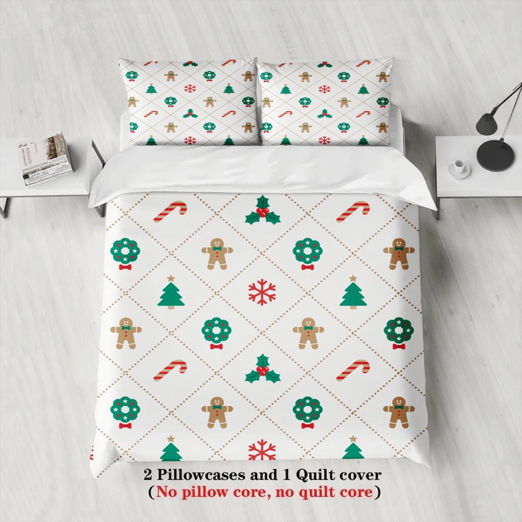 Christmas Bedding Set Christmas Gift Duvet Cover Set Single Twin Queen King Size No Filling Christmas Gift For Home Decor