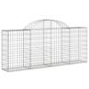 VidaXL Paniers à gabions arqués 10 pcs 200x30x80/100 cm Fer galvanisé, gabion, cage de gabion, panier de mur de gabion, mur 3146097