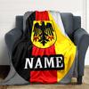 Custom Name German Flag Crest blanket for Couch & Bed, Plush Cozy Fuzzy Blanket Super Soft & Warm Blankets for Fall and Winter. 0908221