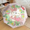 1pc Christmas Hello Kitty Wreath Decoration Umbrella with Plastic Handle,Suitable for All Seasons Home Travel Outdoor UmbrellaSanlio514